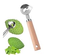 Cactus Peeler Cuchara - Cortador de fideos chino, removedor manual con mango de madera, cortador de pasta para cocinas y comedores