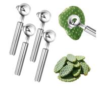 Cactus Peeler Spoon, de pelado de cactus multifunción Pelador de nopales, cuchillo de pelado nopales de acero inoxidable y cortador de fideos para artilugios de cocina(Silver,10 pcs)