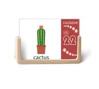 Cactus Potted Green Suculents 2022 Calendario de escritorio Planificador de 12 meses