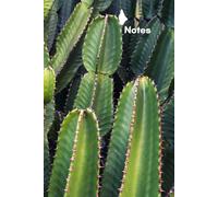 Cactus print hardback glossy notebook 6 x 9 inches with 120 lined pages