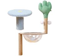 Cactus Shaped Cat Climbing Tree, Cat Climbing Tower, Interactive Cat Tree Playhouse, Cat Climbing Tower with Balls, 39x39x83cm Scratching and Climbing Tower with Scratching Posts for Large Cats