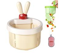 Cactus Sink Strainer Basket, Press Automatic Dumping Cactus Kitchen Sink Strainer Basket Fine Mesh, Creative Multifunctional Waste Collector for Food Waste (B-White)
