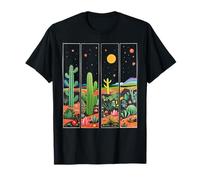 Cactus Suculenta Planta Retro Vintage Cactus Botánica Botánica Camiseta
