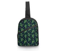 Cactus suculentas Sling Bag Crossbody Hombro Viaje Pecho Mochila Plegable Daypack para Deportes Compras Senderismo