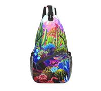 Cactus Tropical Animal Fox Snake Pig Crossbody Chest Bag, Bandolera, Mochila de senderismo al aire libre de fin de semana, adecuada para hombres y mujeres