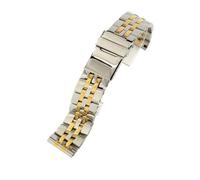 CACVGVMGTW Ajuste for correas de reloj Breitling, correa de reloj de hombre de 20, 22 y 24mm con hebilla plegable de acero inoxidable sólido, color dorado, Avenger Challenger(Steel golden,22mm)