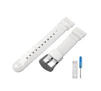 CACVGVMGTW Ajuste for Seiko No. 5 SKX 007 accesorios de silicona aptos for Water Ghost pequeño Mm blanco puede reemplazar la correa de reloj de buceo(White(SW)-Black)
