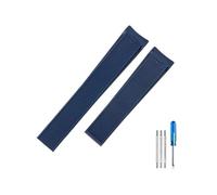 CACVGVMGTW Correa de reloj con hebilla de acero inoxidable sólido, cómoda y transpirable, de goma, apta for Racing 300 F1, serie 43/41mm, 22mm(Blue-No buckle)