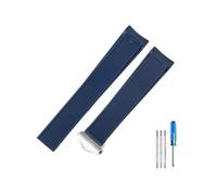 CACVGVMGTW Correa de reloj con hebilla de acero inoxidable sólido, cómoda y transpirable, de goma, apta for Racing 300 F1, serie 43/41mm, 22mm(Blue-Steel-Z5(3.0))