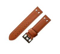 CACVGVMGTW Correas de cuero con orificio de doble fila de 20 mm y 22 mm aptas for Hamilton en forma for correa de reloj Seiko Remache for hombre Piloto militar Cinturones de reloj de aviación de campo