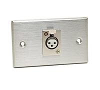 CAD Audio 40-347 acero inoxidable individual 3-pin conector XLR-F en Wall Plate Duplex