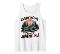 Cada aullido es un llamado a la aventura Wolf Camiseta sin Mangas