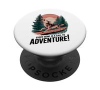 Cada aullido es un llamado a la aventura Wolf PopSockets PopGrip Adhesivo