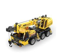CaDA Camión grúa DEQUBE 927DE65005 – Grúa con movimiento, amarillo, 658 piezas, +8