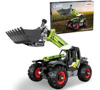 CaDA C65016W Mini CLAAS Farm Loader Building Set, modelo de maquinaria agrícola CLAAS, 401 piezas de equipo mecánico movible de construcción de equipo agrícola, juguete de vehículo de construcción