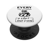 Cada chica alta necesita una mejor amiga corta mini schnauze PopSockets PopGrip Adhesivo