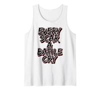 Cada Cicatriz Una Batalla Grunge Rojo Estética Camiseta sin Mangas