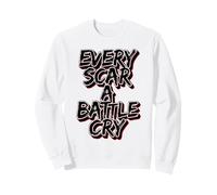 Cada Cicatriz Una Batalla Grunge Rojo Estética Sudadera