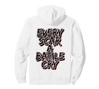 Cada Cicatriz Una Batalla Grunge Rojo Estética Sudadera con Capucha