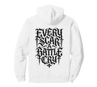 Cada Cicatriz una Cita Minimalista Oscura del Tatuaje del Grito de Batalla Sudadera con Capucha