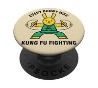 Cada Conejito era Kung Fu luchando contra el Karate Rabbit PopSockets PopGrip Adhesivo