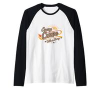 Cada Curva Cuenta una Historia Cuerpo Positivo Retro Atardecer diseño Camiseta Manga Raglan