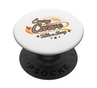 Cada Curva Cuenta una Historia Cuerpo Positivo Retro Atardecer diseño PopSockets PopGrip Adhesivo