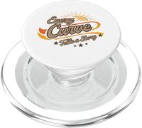 Cada Curva Cuenta una Historia Cuerpo Positivo Retro Atardecer diseño PopSockets PopGrip para MagSafe