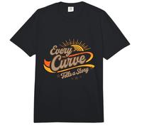 Cada Curva Cuenta una Historia, diseño Retro Positivo de Puesta de Sol Comfort Colors Adult Heavyweight T-Shirt