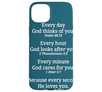 Cada día cada hora cada minuto Jesús te ama Carcasa para iPhone 15 Plus