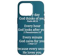 Cada día cada hora cada minuto Jesús te ama Carcasa para iPhone 16 Pro