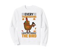 Cada Día de Acción de Gracias le doy a mi Familia el pájaro Pavo Divertido Sudadera
