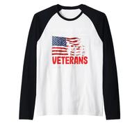 Cada día es el Día de los Veteranos Día Patriótico de los Veteranos Camiseta Manga Raglan