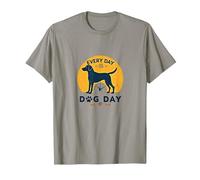 Cada día es el día del Perro - Amante de Las Mascotas Camiseta, Hombre, Pizarra, M