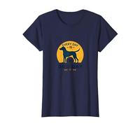 Cada día es el día del Perro - Amante de Las Mascotas Camiseta, Mujer, Azul Marino, 3XL