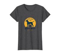 Cada día es el día del Perro - Amante de Las Mascotas Camiseta, Mujer, Jaspeado Oscuro, XL