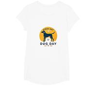 Cada día es el día del Perro - Amante de Las Mascotas Camiseta, Niñas, Blanco, Pequeña