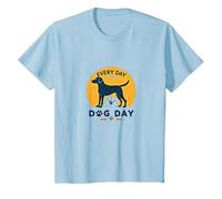 Cada día es el día del Perro - Amante de Las Mascotas Camiseta, Niños, Azul Bebé, 6 años