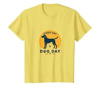 Cada día es el día del Perro - Amante de Las Mascotas Camiseta, Niños, Limón, 12 años