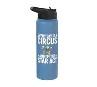 Cada día es un circo y yo soy el payaso de Star Act Stainless Steel Insulated Water Bottle