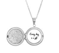 Cada día es un collar inspirador con medallón para guardar fotos, regalo de cumpleaños