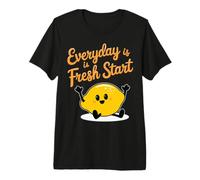 Cada día es un Nuevo Comienzo con un limón Alegre Camiseta Premium