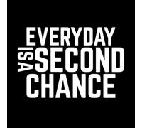 cada día es una segunda oportunidad Calcomanías de pared de vinilo 57.6x86.9cm Impermeable Blanco