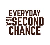 cada día es una segunda oportunidad Pegatinas artísticas de vinilo 36x54.3cm Personalización personalizada Café