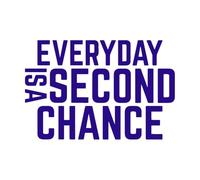 cada día es una segunda oportunidad Pegatinas artísticas de vinilo 50.4x76cm Se puede modificar y añadir información Azul oscuro