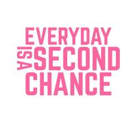 cada día es una segunda oportunidad Pegatinas artísticas de vinilo 57.6x86.9cm Decoración artística Rosa