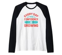Cada día mi Confianza está creciendo Camiseta Manga Raglan