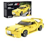 CaDA Inicial D Amarillo Mazda FD3S RX-7 Car - 278 piezas - Bloque de construcción de ladrillo autoconstruido modelo C55013W