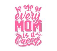 Cada mamá es una reina día de la madre Calcomanías de pared de vinilo 50.4x78.8cm Embellecimiento de paredes Rosa