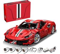 CADA Master C61042w Supercar 488 Bloques de sujeción, 3187/pcs Técnica Grande Control Remoto Coche 1:8 Bloques de Construcción, MOC Modelo de Coche Deportivo Juguetes para Adultos y Jóvenes